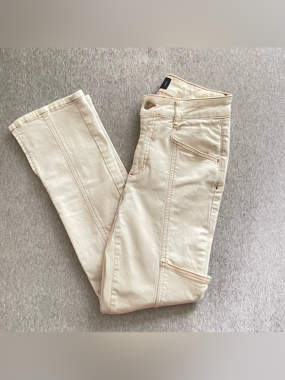 ASOS Design Cream Women's Straight-Leg Jeans